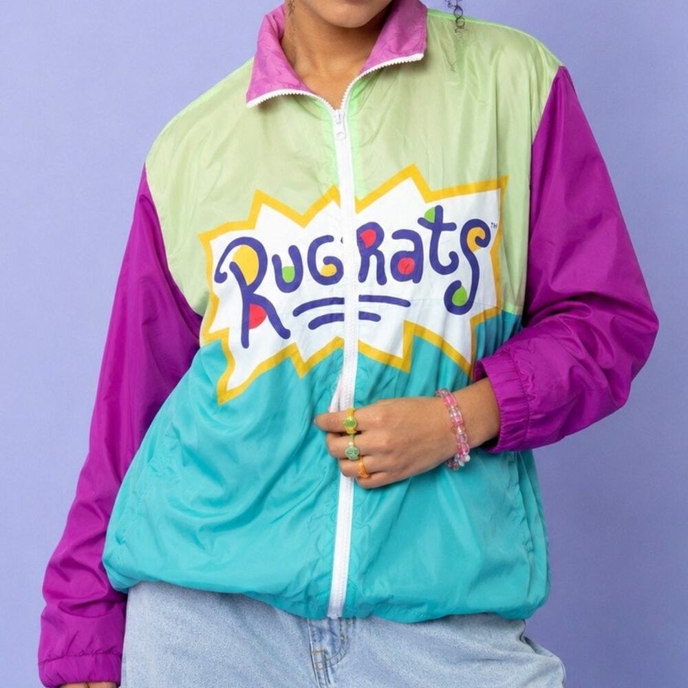Nickelodeon Rugrats Reptar Rollin Deep Windbreaker S Y2K Cartooncore 90s Retro
